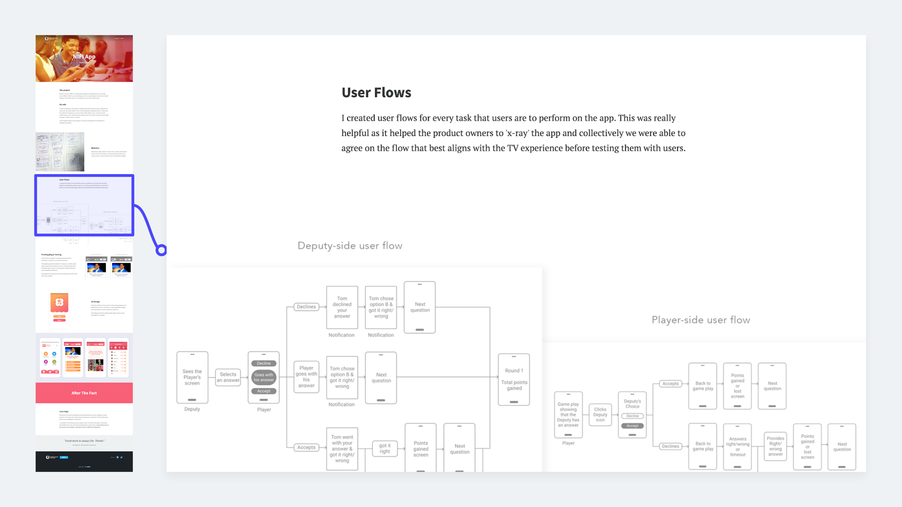 UX methods example: User flows