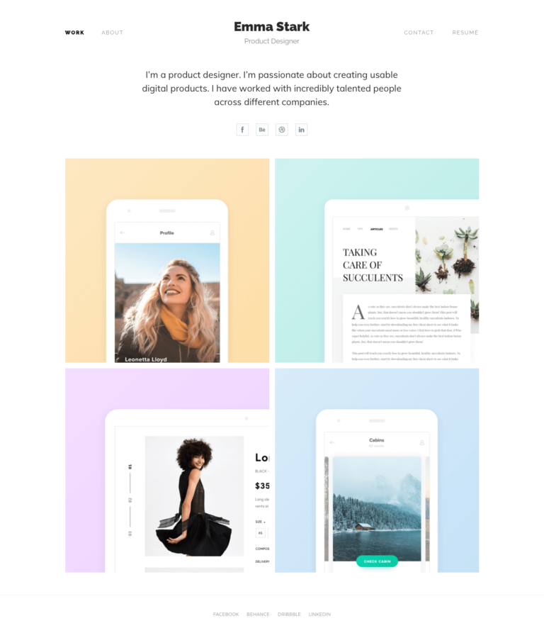 Online Design Portfolio Tutorial with 9 Awesome Examples - UXfolio Blog