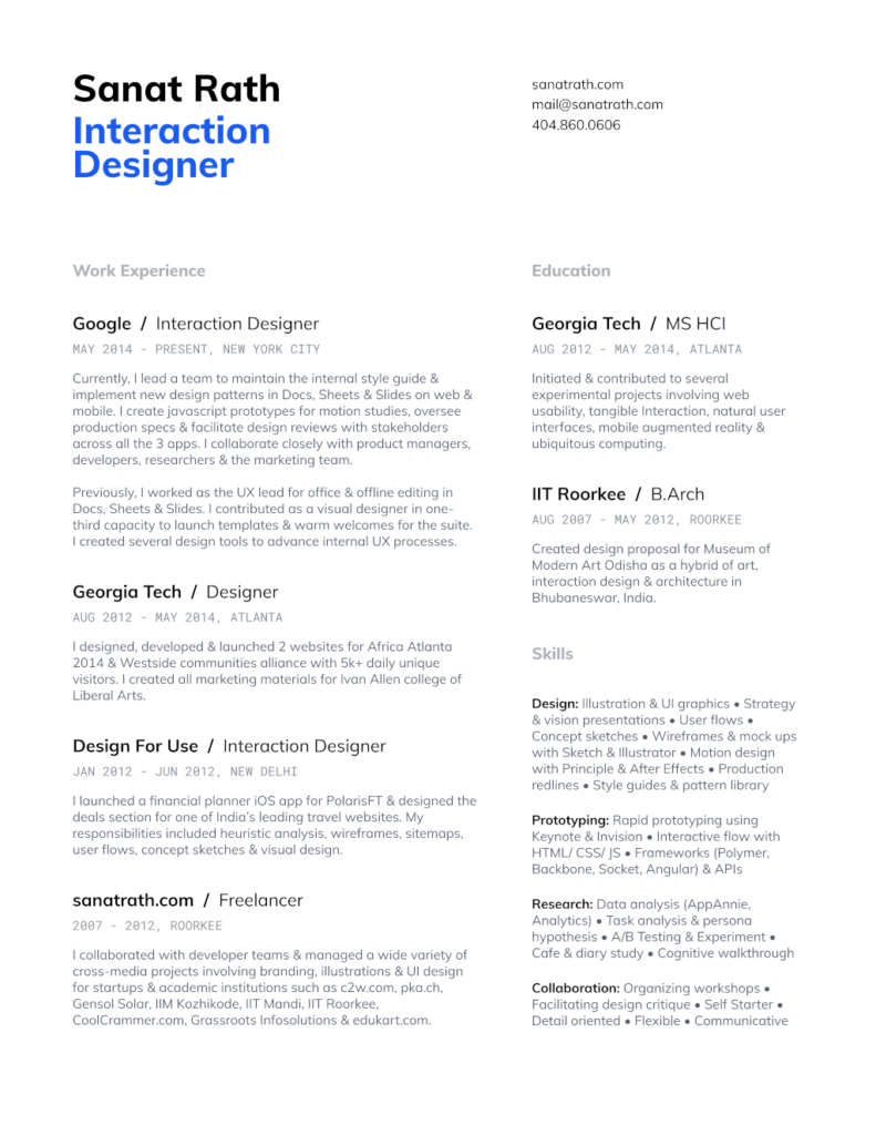 Ux Designer Resumes Hiring Managers Will Love Uxfol Io Blog