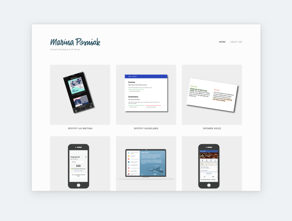 UX Writing Portfolio Examples Tips UXfolio Blog