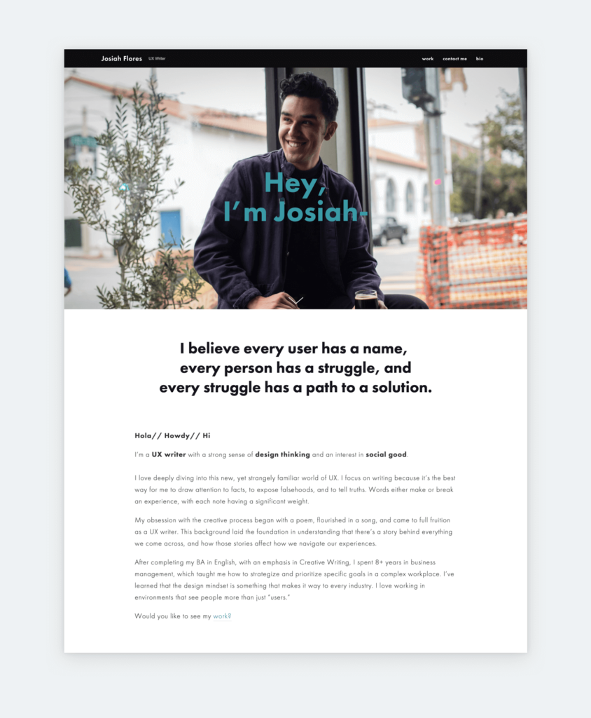  UX Writing Portfolio Examples Tips UXfolio Blog