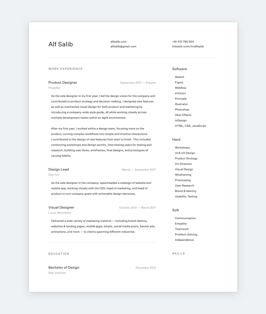 17 Brilliant Product Designer Resume Examples and a Guide for Yours