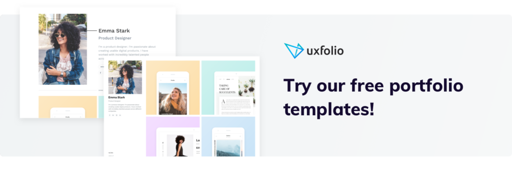 Portfolio template examples