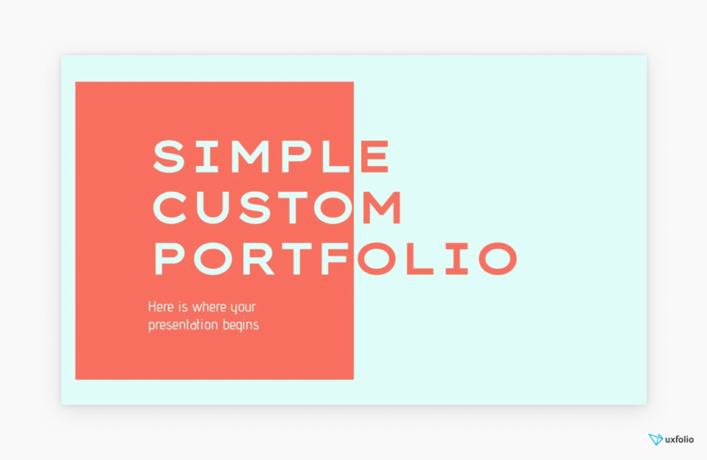 PPT portfolio template example