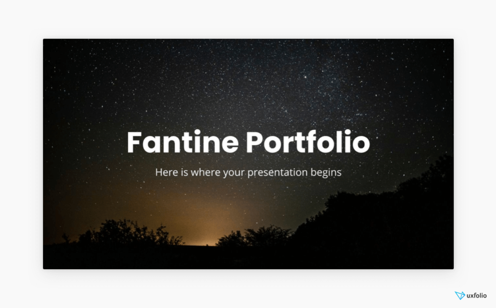 PPT portfolio template example