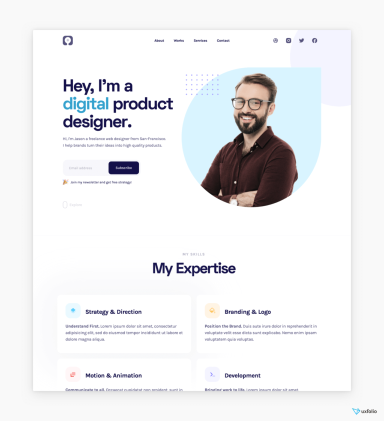 49 Stunning Portfolio Templates & a Guide for Choosing Yours - UXfolio Blog