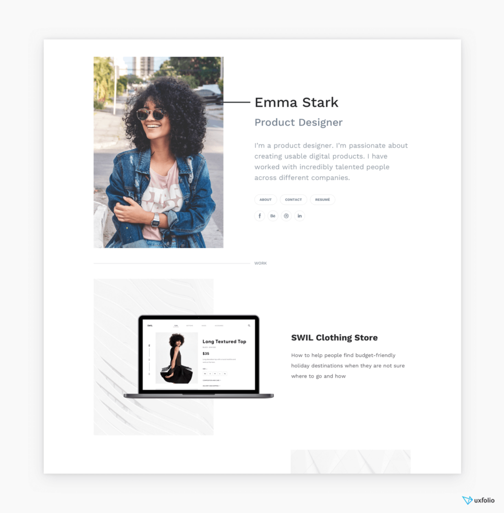 Portfolio Template Example