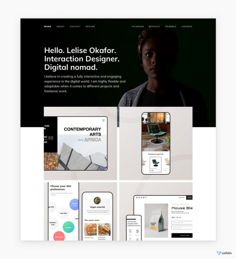 49 Stunning Portfolio Templates & a Guide for Choosing Yours - UXfolio Blog
