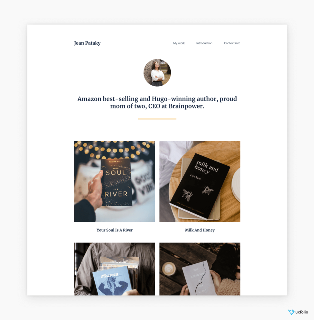Portfolio Template Example